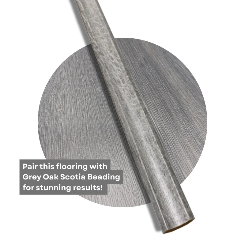 8mm Laminate Flooring - Grey Oak Effect -  Click System - Image 6