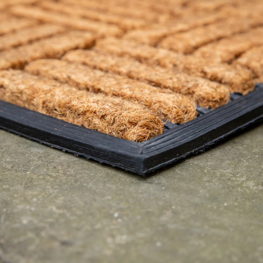 Rubber and Natural Coir Door Mat 45cm x 75cm - Indoor and Outdoor Use - Image 2