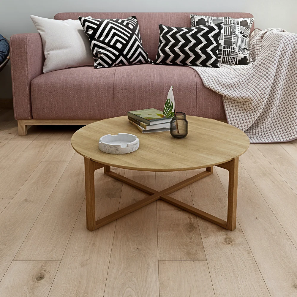 Bright White Oak Luxury SPC Click Plank Flooring - Built-In Underlay Already Installed - 5.2mm Thick - Image 3