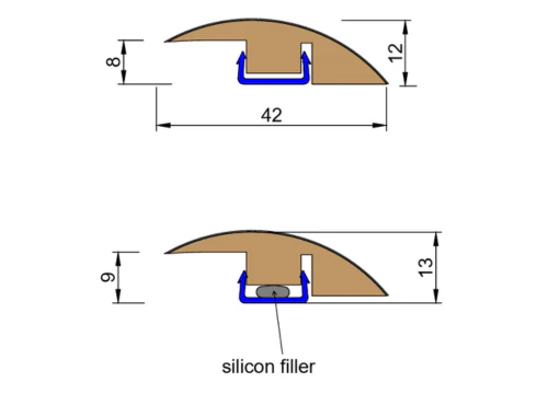 California Oak Laminate MDF Door Trims End Ramp T Bar - Image 5