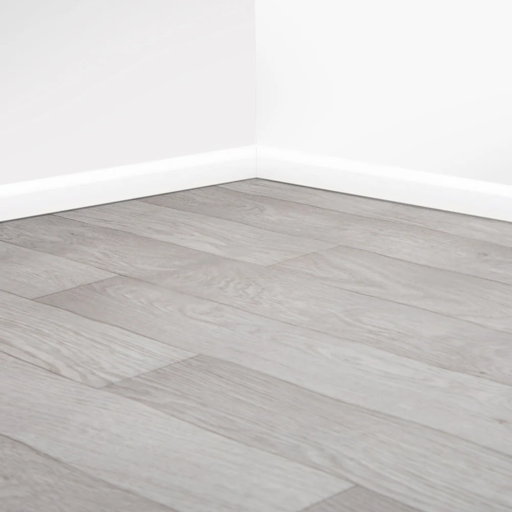 Detroit Light Grey Vinyl / Lino Flooring 2m & 4m Width Kitchen Bathroom Flooring
