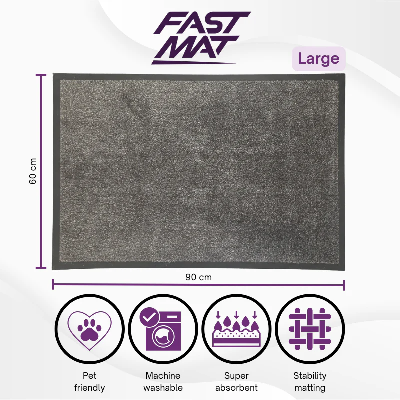 FastMat - Charcoal Door Mat - Super Absorbent - Image 5