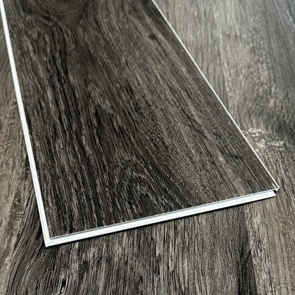 Graphite Black Oak Luxury SPC Click Plank Flooring - Built-In Underlay Already Installed - 5.2mm Thick