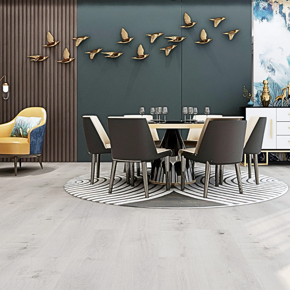 Grey Pewter Oak Luxury SPC Click Plank Flooring - Built-In Underlay Already Installed - 5.2mm Thick - Image 3