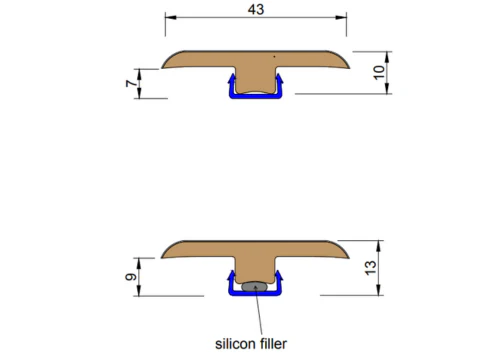 Nevada Oak Laminate MDF Door Trims End Ramp T Bar - Image 6