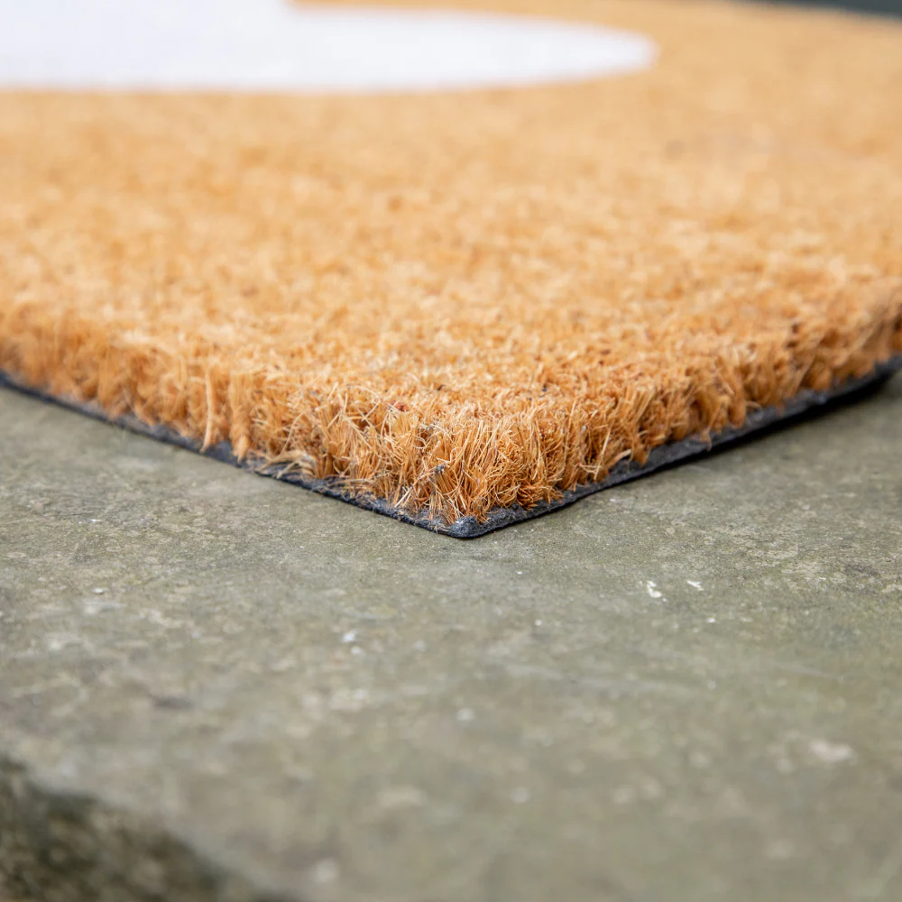 Printed Novelty Heart Coir Door Mat 45cm x 75cm - Indoor and Sheltered Outdoor Use - Image 2