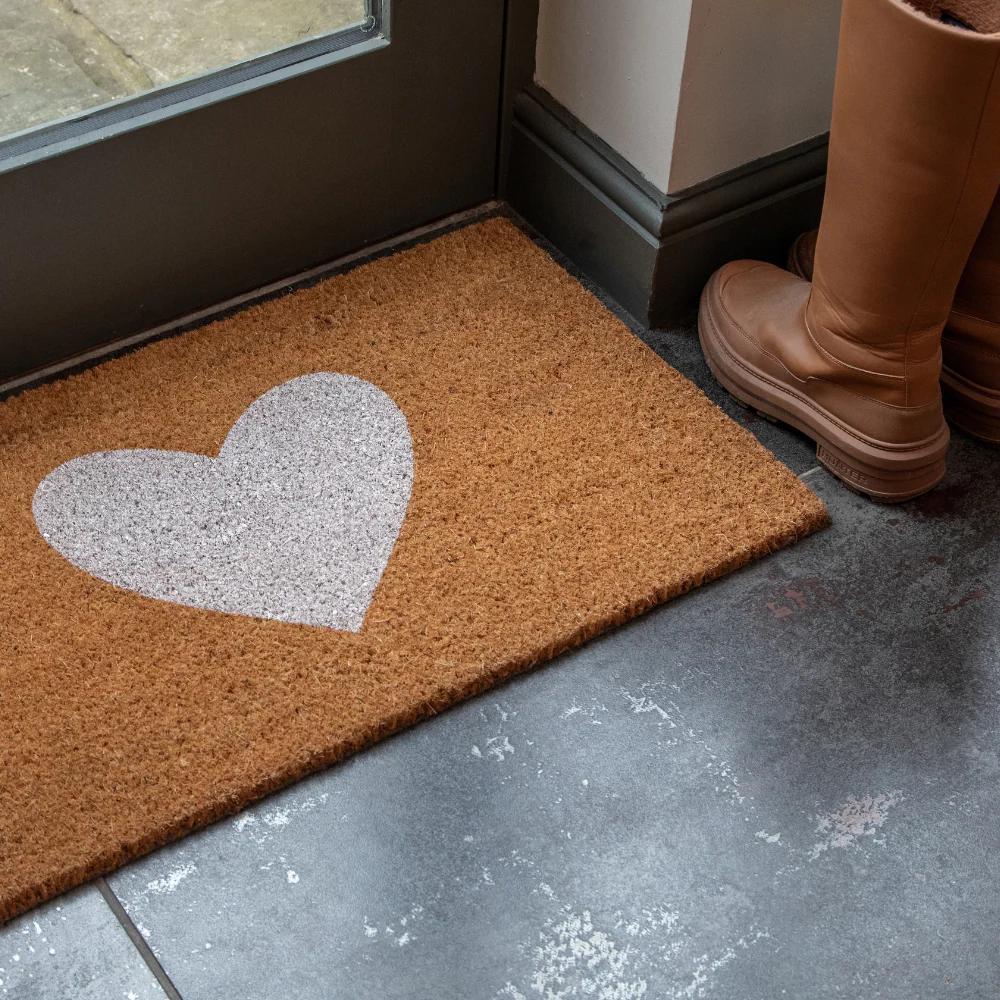Printed Novelty Heart Coir Door Mat 45cm x 75cm - Indoor and Sheltered Outdoor Use - Image 3