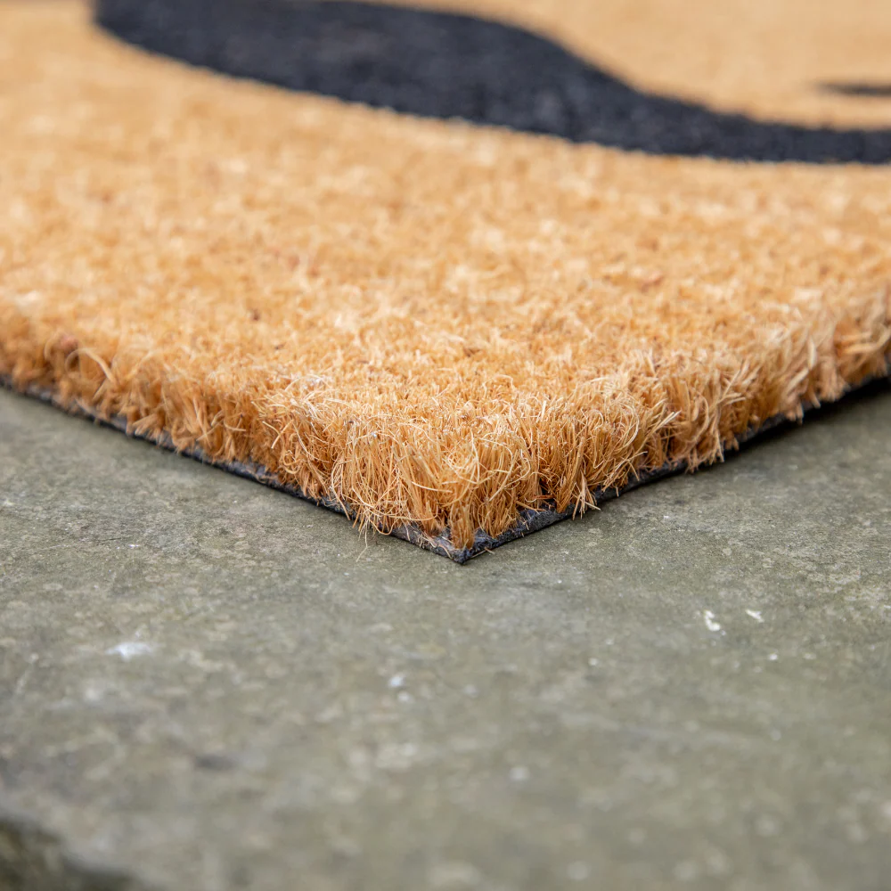 Printed Novelty Moustache Coir Door Mat 45cm x 75cm - Indoor and Sheltered Outdoor Use - Image 2