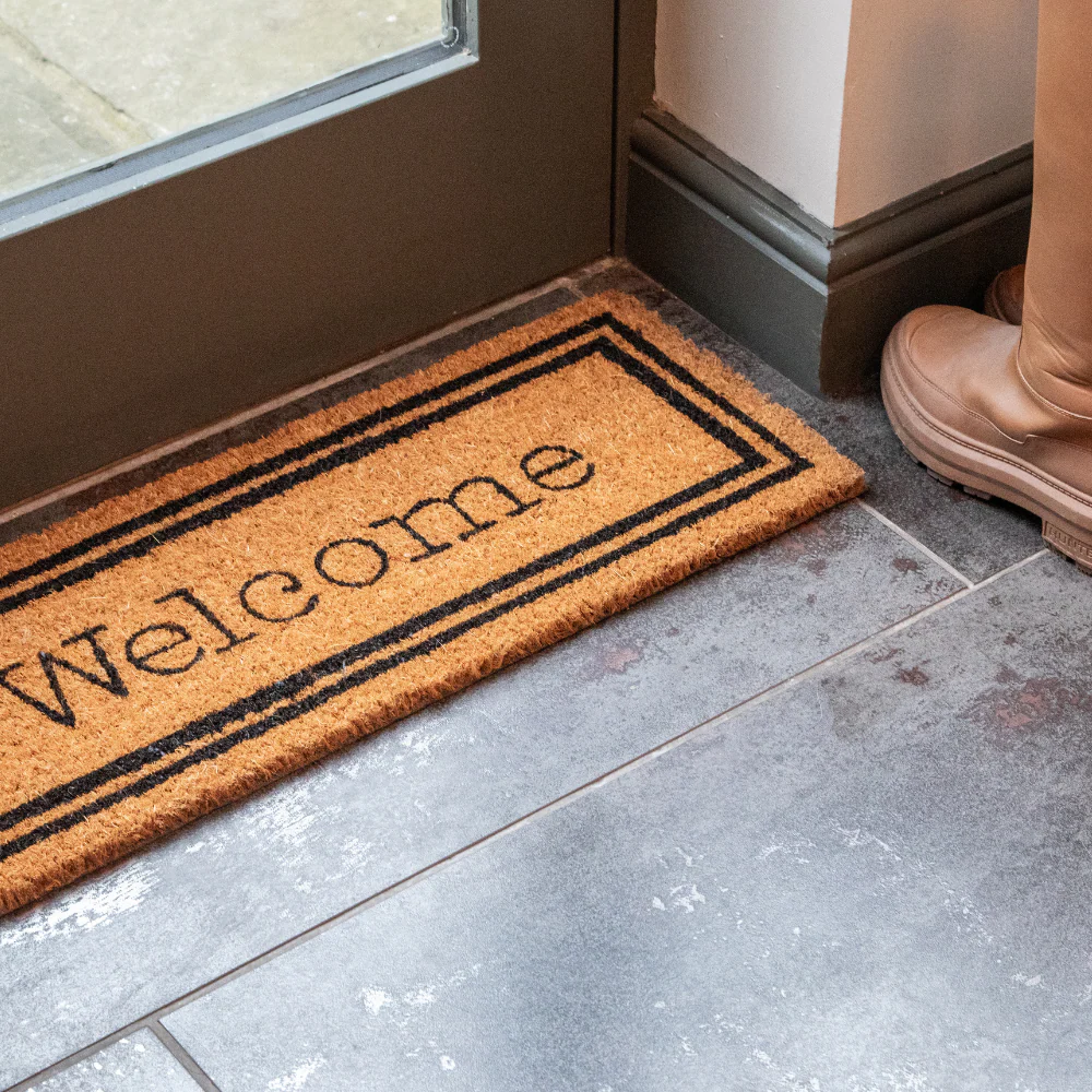 Printed Novelty Welcome Coir Door Mat 27cm x 70cm - Indoor and Sheltered Outdoor Use - Image 3