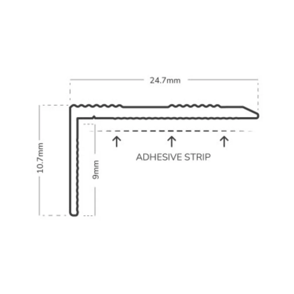 Stair Nosing Edge 9mm - Stick Down - Choose Any Colour or Length - Image 6