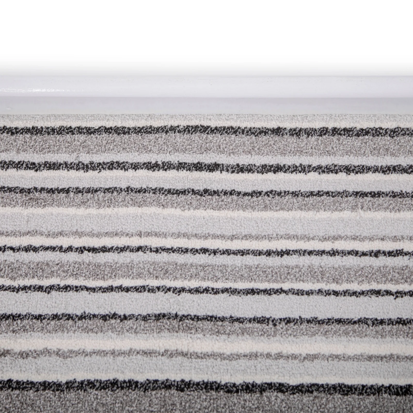 Stripy Liquorice Shade Luxury Thick Soft Saxony Carpet - Image 2