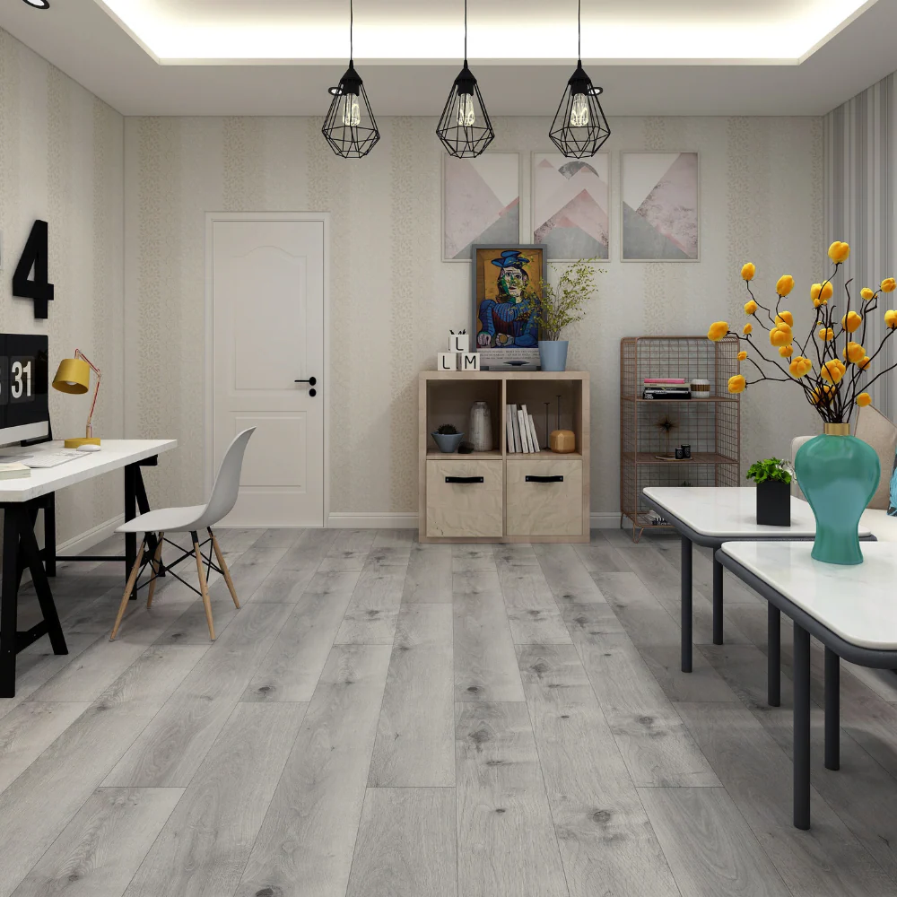 Titan Grey Oak Luxury SPC Click Plank Flooring - Built-In Underlay Already Installed - 5.2mm Thick - Image 3
