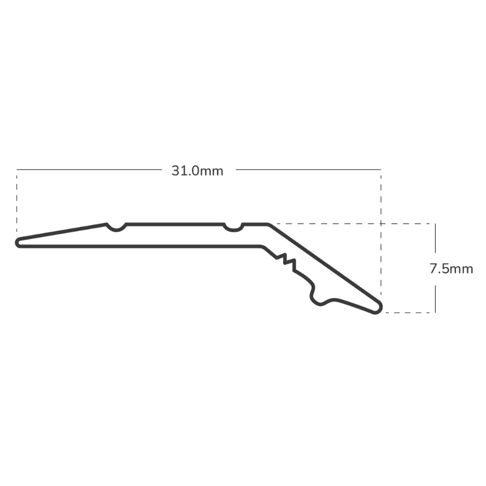 Vinyl Ramp Edge Metal - Joins Vinyl To Vinyl - Choose Any Colour or Length - Image 6