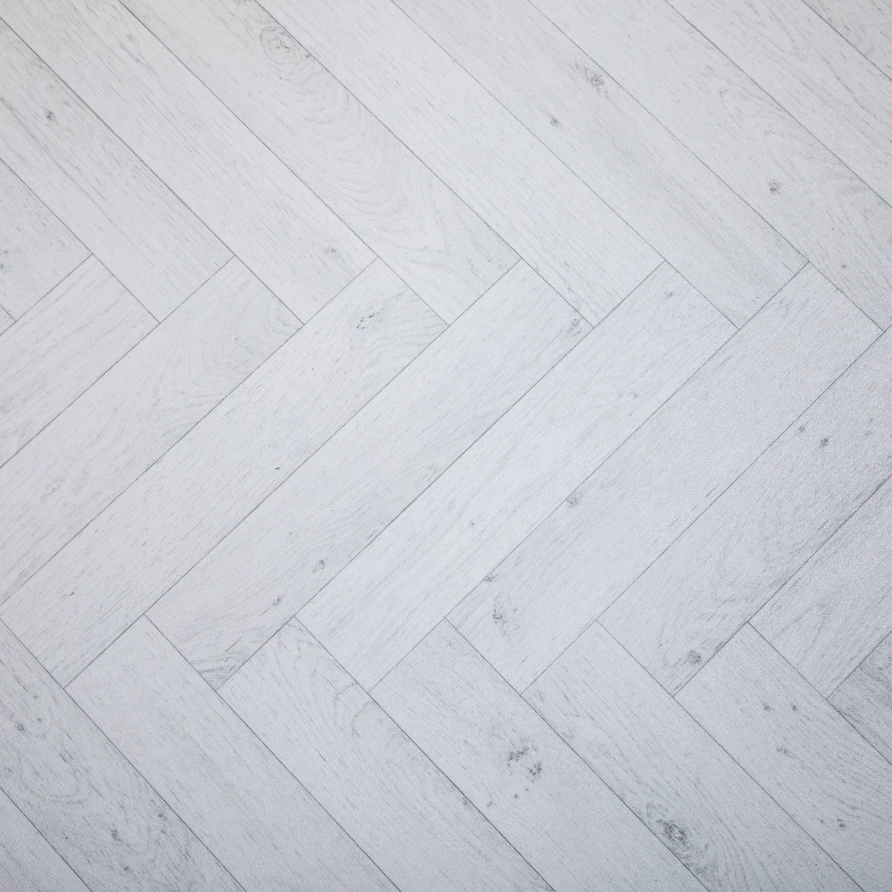 White Oak Parquet Vinyl / Lino Roll Flooring 2m & 4m Width Kitchen Bathroom Flooring - Image 2